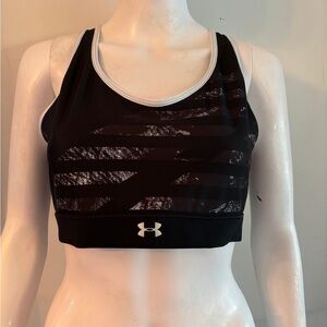 Under Armour Black and White Patterned Sports Bra